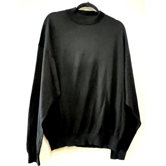 Pronto Uomo sweater Black Silk cotton Grunge goth dadcore Pullover Mens Sz-2X - Picture 1 of 6